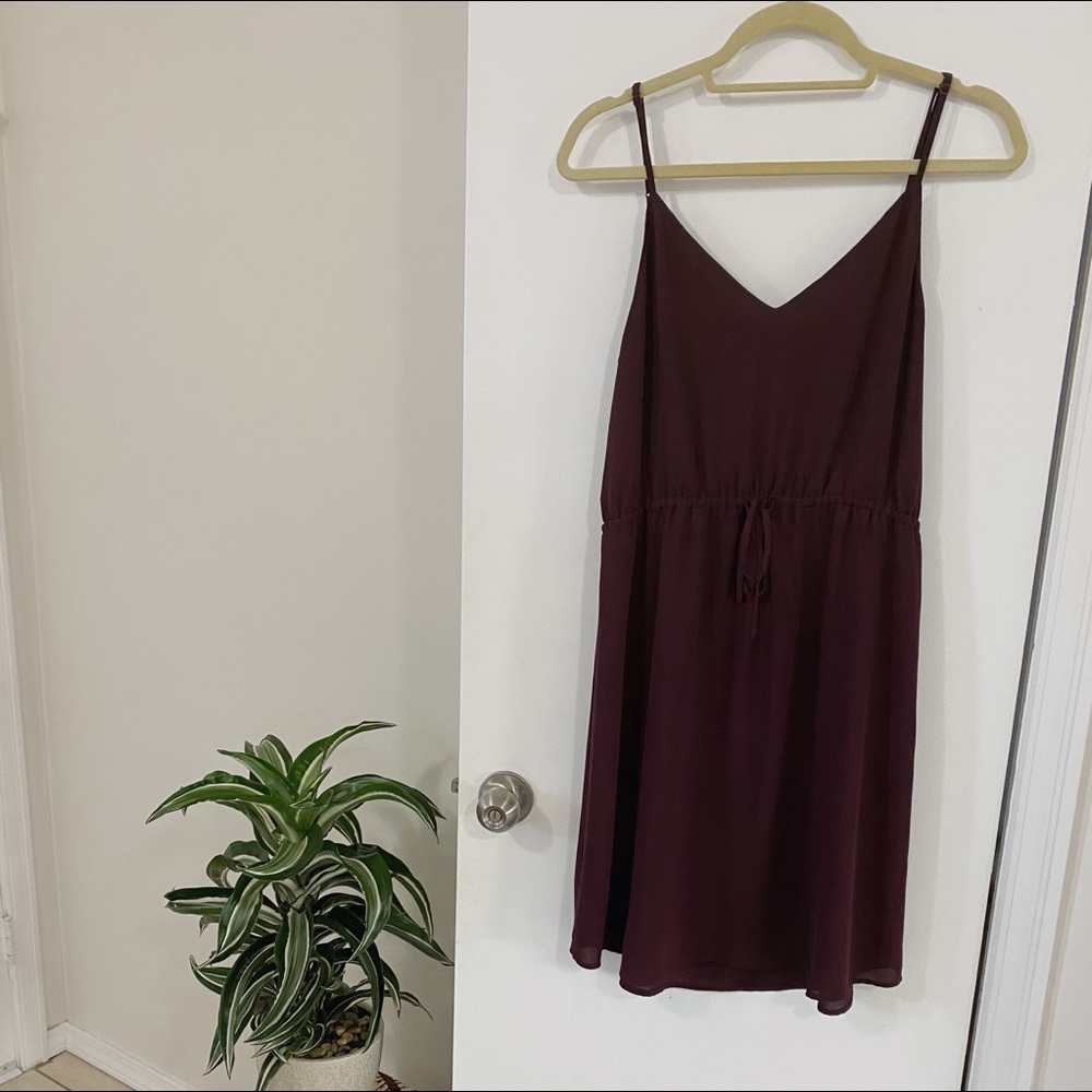 Burgundy Aritzia Babaton Casimir Dress